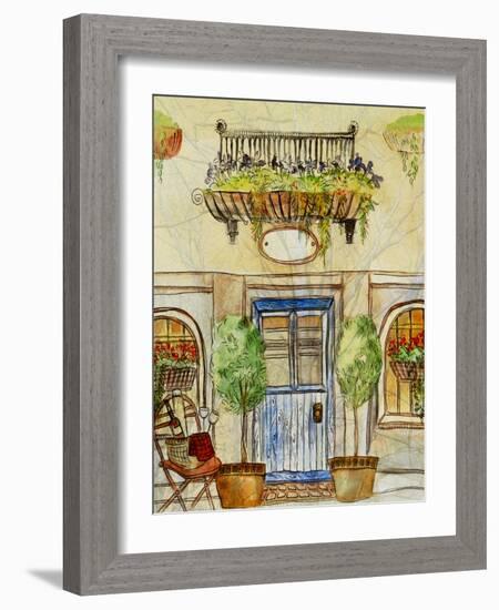 Greek Caf? IV-Danielle Harrington-Framed Art Print