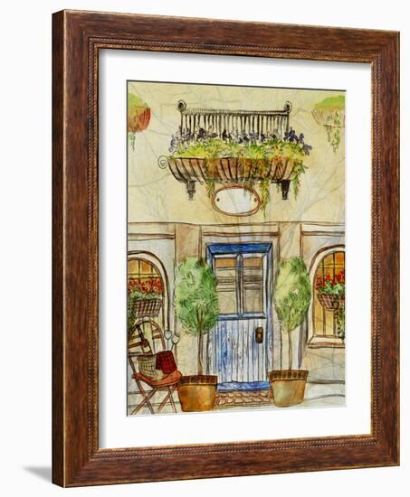 Greek Caf? IV-Danielle Harrington-Framed Art Print