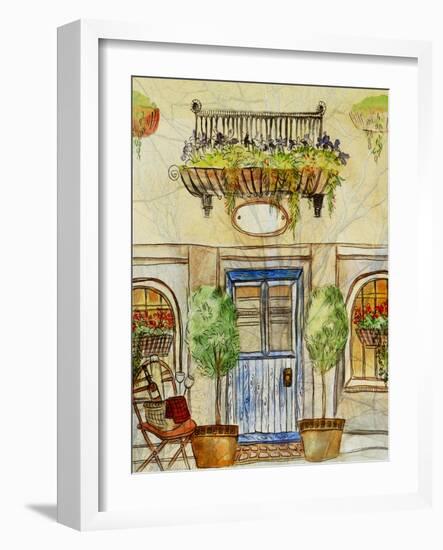 Greek Caf? IV-Danielle Harrington-Framed Art Print