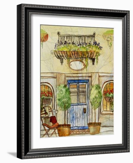 Greek Caf? IV-Danielle Harrington-Framed Art Print