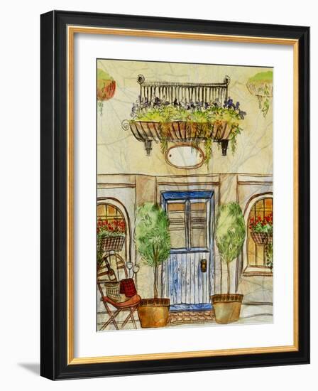 Greek Caf? IV-Danielle Harrington-Framed Art Print