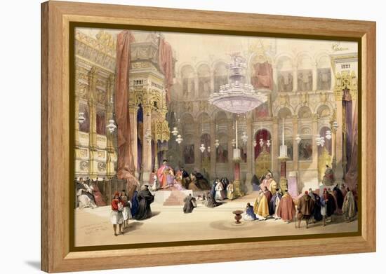 Greek Church of the Holy Sepulchre, Jerusalem, April 11th 1839-David Roberts-Framed Premier Image Canvas