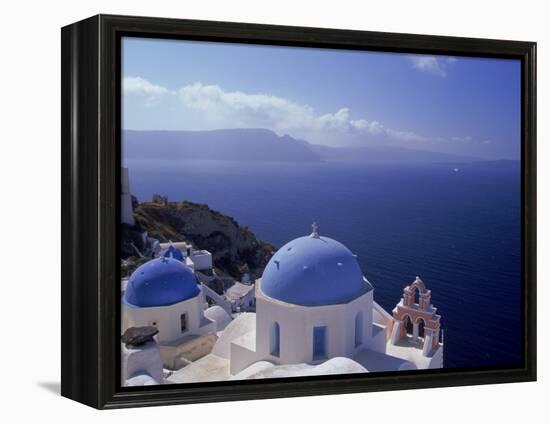 Greek Church, Santorini, Greece-Walter Bibikow-Framed Premier Image Canvas