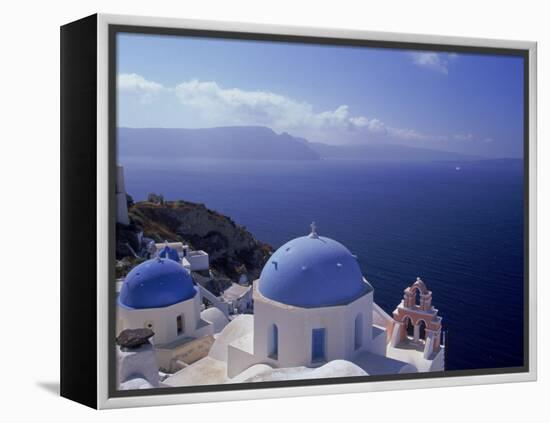 Greek Church, Santorini, Greece-Walter Bibikow-Framed Premier Image Canvas