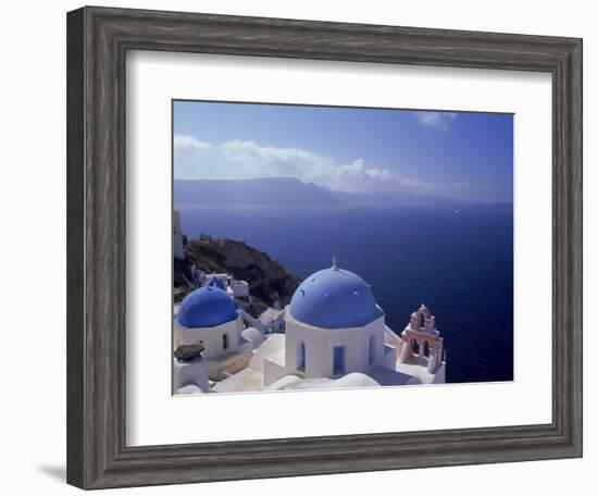 Greek Church, Santorini, Greece-Walter Bibikow-Framed Photographic Print