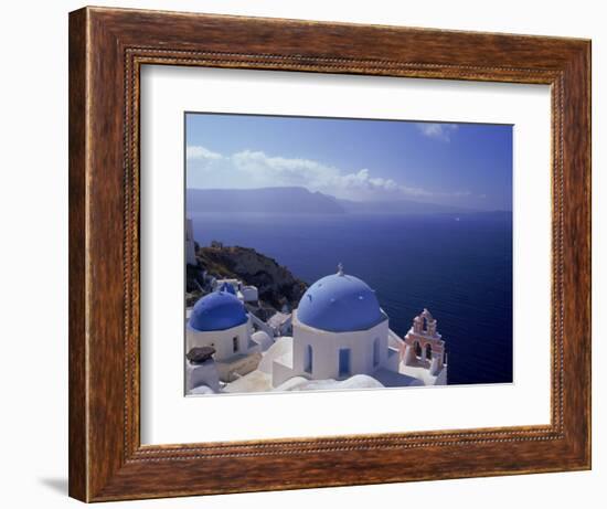 Greek Church, Santorini, Greece-Walter Bibikow-Framed Photographic Print