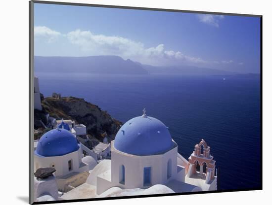 Greek Church, Santorini, Greece-Walter Bibikow-Mounted Photographic Print