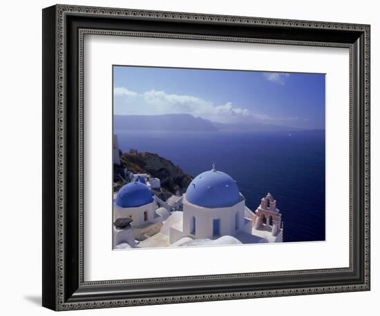 Greek Church, Santorini, Greece-Walter Bibikow-Framed Photographic Print