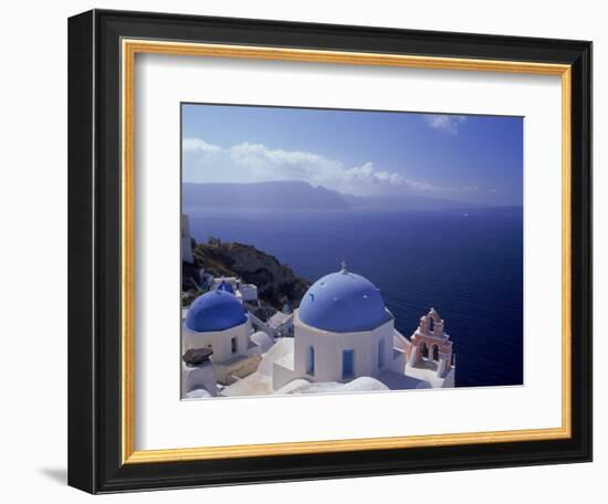 Greek Church, Santorini, Greece-Walter Bibikow-Framed Photographic Print