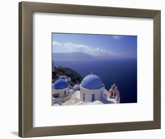 Greek Church, Santorini, Greece-Walter Bibikow-Framed Photographic Print