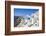 Greek Church with Three Blue Domes in the Village of Oia-Neale Clark-Framed Photographic Print