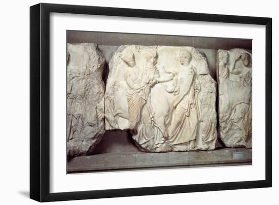 Greek Civilization, Bas-Relief Frieze by Phidias, from South Side of Parthenon, Pentelic Marble-null-Framed Giclee Print