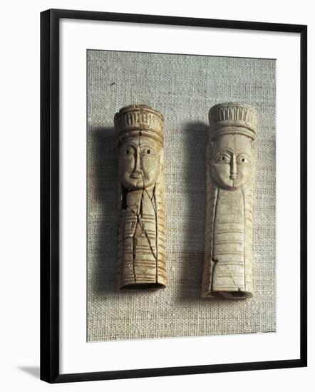 Greek Civilization, Figurines of Idols from Sanctuary of Artemis Orthia at Sparta, Greece-null-Framed Giclee Print