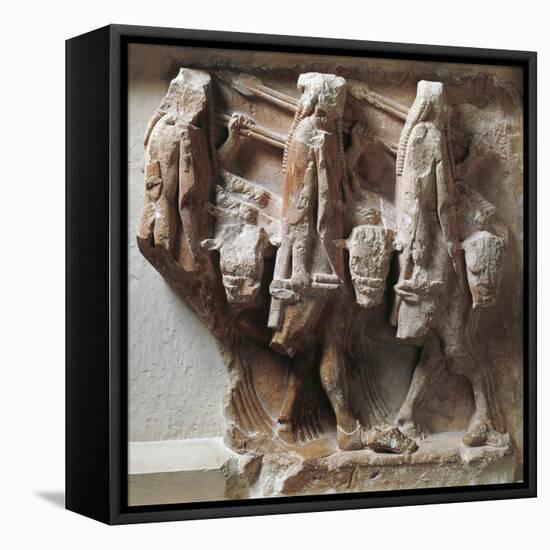 Greek Civilization, Metope Depicting Cattle Raid from Treasury of Sikyon of Delphi-null-Framed Premier Image Canvas