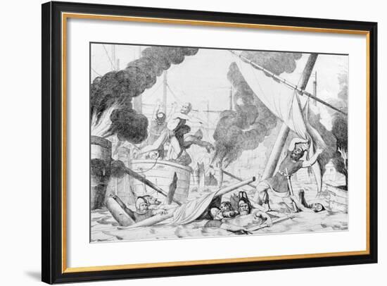 Greek Fire During the Siege of Constantinople, before 1839-Fyodor Antonovich Bruni-Framed Giclee Print