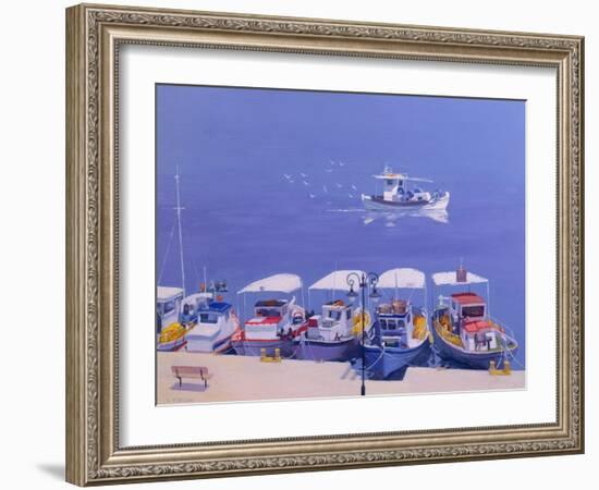 Greek Fishing Boats-William Ireland-Framed Giclee Print