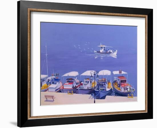 Greek Fishing Boats-William Ireland-Framed Giclee Print