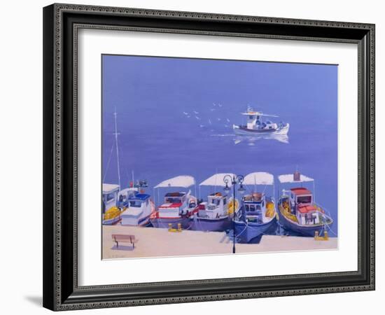 Greek Fishing Boats-William Ireland-Framed Giclee Print