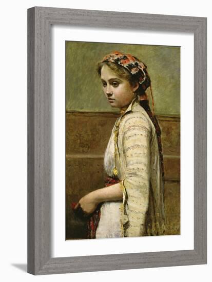 Greek Girl, Mlle. Dobigny, 1868-70-Jean Baptiste Camille Corot-Framed Giclee Print