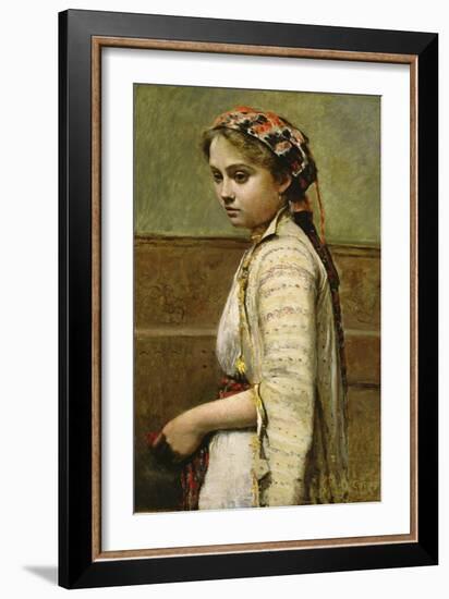 Greek Girl, Mlle. Dobigny, 1868-70-Jean Baptiste Camille Corot-Framed Giclee Print