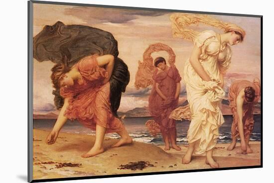 Greek Girls Picking up Pebbles-Frederick Leighton-Mounted Art Print