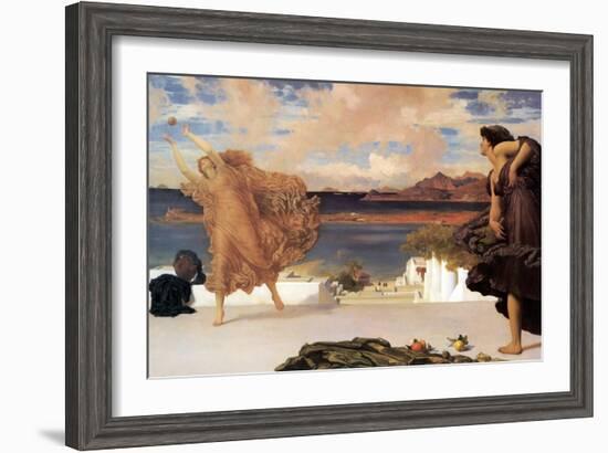 Greek Girls Playing Ball-Frederick Leighton-Framed Art Print