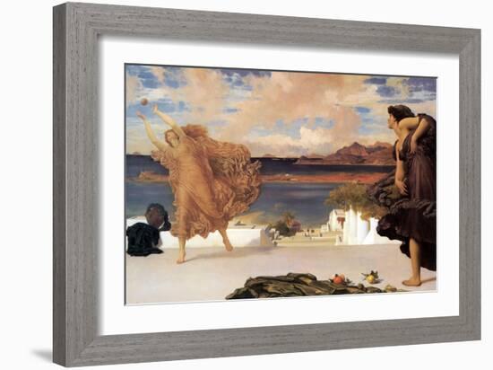 Greek Girls Playing Ball-Frederick Leighton-Framed Art Print