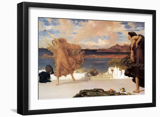 Greek Girls Playing Ball-Frederick Leighton-Framed Art Print