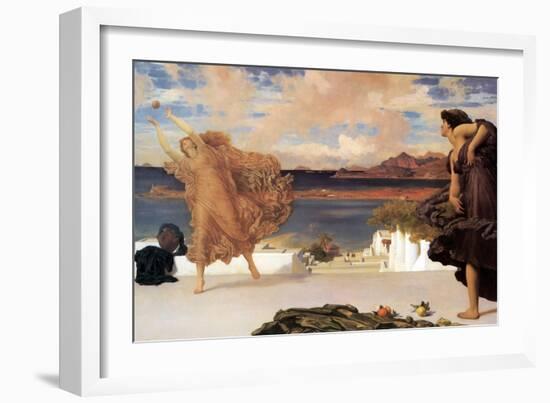 Greek Girls Playing Ball-Frederick Leighton-Framed Art Print