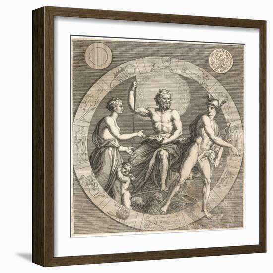 Greek Gods: Aphrodite, Cupid, Zeus and Hermes-null-Framed Photographic Print