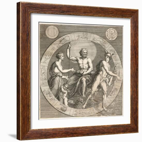 Greek Gods: Aphrodite, Cupid, Zeus and Hermes-null-Framed Photographic Print