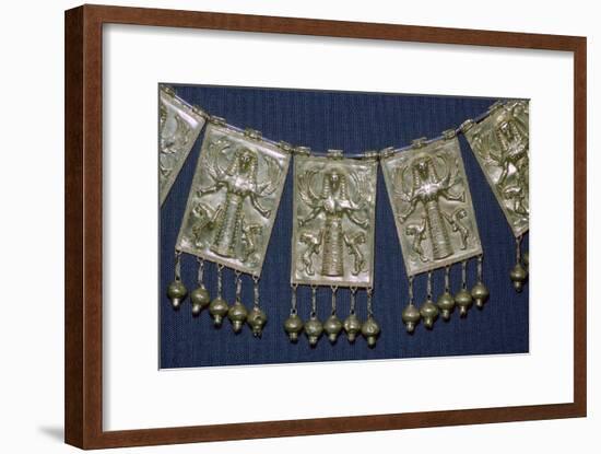 Greek gold pectoral plaques with Artemis, 7th century BC. Artist: Unknown-Unknown-Framed Giclee Print