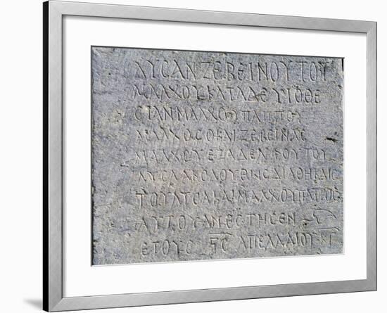 Greek Inscription, Jerash, Jordan BC-null-Framed Giclee Print