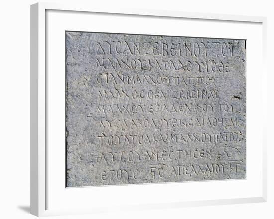 Greek Inscription, Jerash, Jordan BC-null-Framed Giclee Print