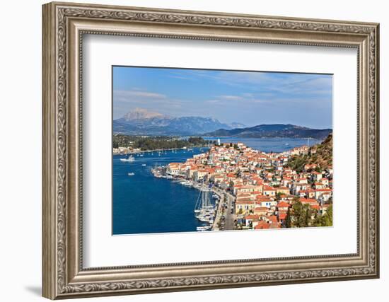 Greek Island Poros at Sunny Day-sborisov-Framed Photographic Print