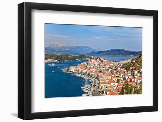 Greek Island Poros at Sunny Day-sborisov-Framed Photographic Print