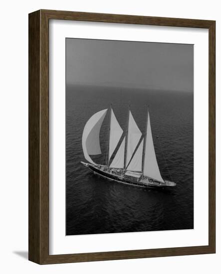 Greek Millionaire Stavros Niarchos's Yacht-null-Framed Photographic Print