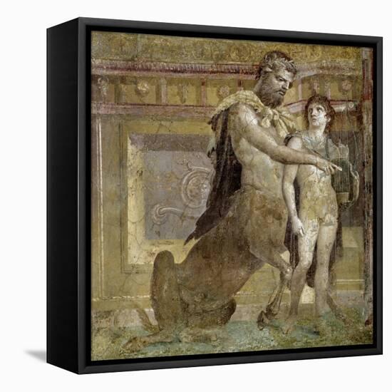 Greek Mythology : the Education of Achilles by the Centaur Chiro-null-Framed Premier Image Canvas