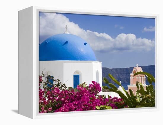 Greek Orthodox Church in Oia Village, Santorini Island, Cyclades, Greek Islands, Greece, Europe-Richard Cummins-Framed Premier Image Canvas