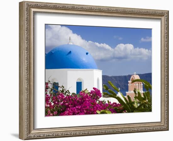 Greek Orthodox Church in Oia Village, Santorini Island, Cyclades, Greek Islands, Greece, Europe-Richard Cummins-Framed Photographic Print