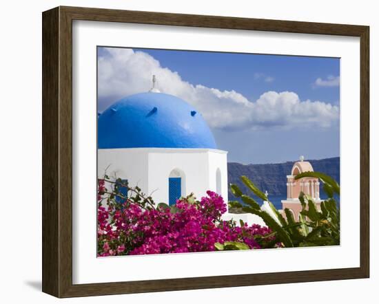 Greek Orthodox Church in Oia Village, Santorini Island, Cyclades, Greek Islands, Greece, Europe-Richard Cummins-Framed Photographic Print