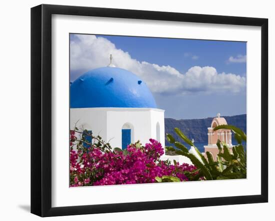 Greek Orthodox Church in Oia Village, Santorini Island, Cyclades, Greek Islands, Greece, Europe-Richard Cummins-Framed Photographic Print