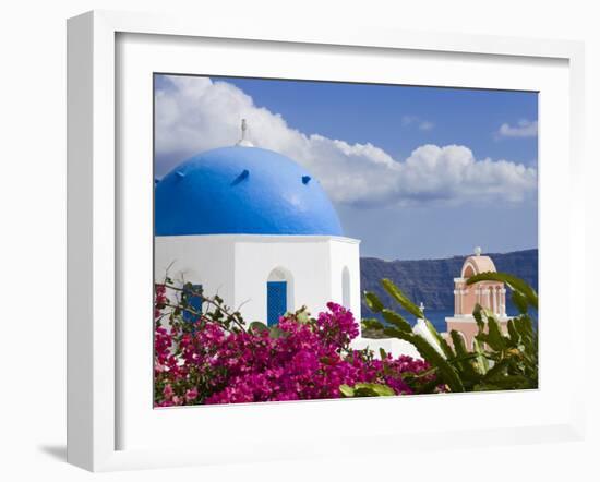 Greek Orthodox Church in Oia Village, Santorini Island, Cyclades, Greek Islands, Greece, Europe-Richard Cummins-Framed Photographic Print