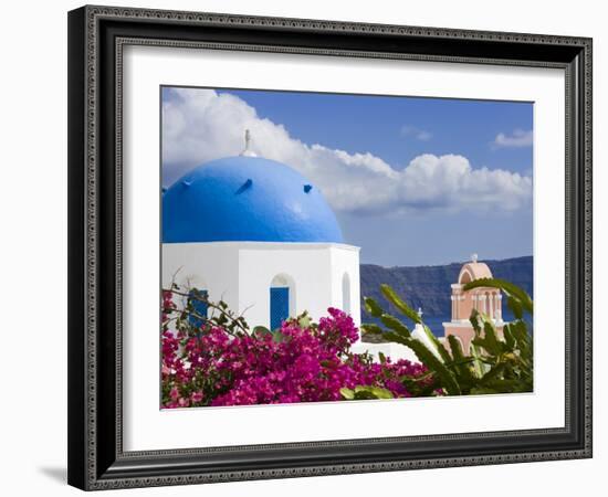 Greek Orthodox Church in Oia Village, Santorini Island, Cyclades, Greek Islands, Greece, Europe-Richard Cummins-Framed Photographic Print