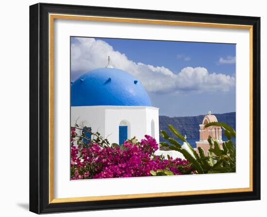 Greek Orthodox Church in Oia Village, Santorini Island, Cyclades, Greek Islands, Greece, Europe-Richard Cummins-Framed Photographic Print