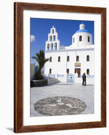 Greek Orthodox Church in Oia Village, Santorini Island, Cyclades, Greek Islands, Greece, Europe-Richard Cummins-Framed Photographic Print