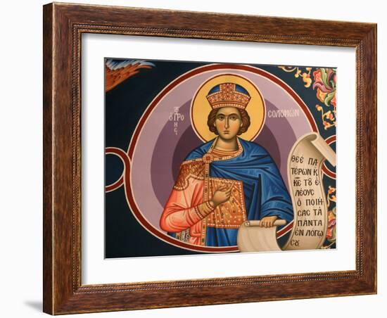 Greek Orthodox Icon Depicting King Solomon, Thessaloniki, Macedonia, Greece, Europe-Godong-Framed Photographic Print