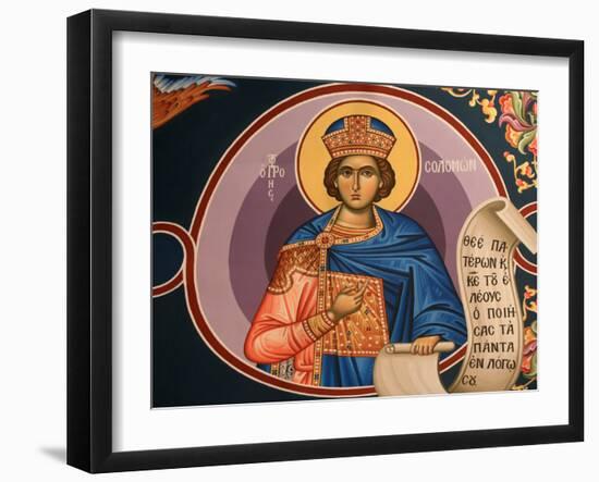 Greek Orthodox Icon Depicting King Solomon, Thessaloniki, Macedonia, Greece, Europe-Godong-Framed Photographic Print