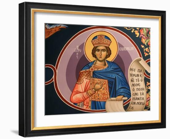 Greek Orthodox Icon Depicting King Solomon, Thessaloniki, Macedonia, Greece, Europe-Godong-Framed Photographic Print