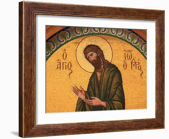 Greek Orthodox Icon Depicting St. John the Baptist, Thessaloniki, Macedonia, Greece, Europe-Godong-Framed Photographic Print